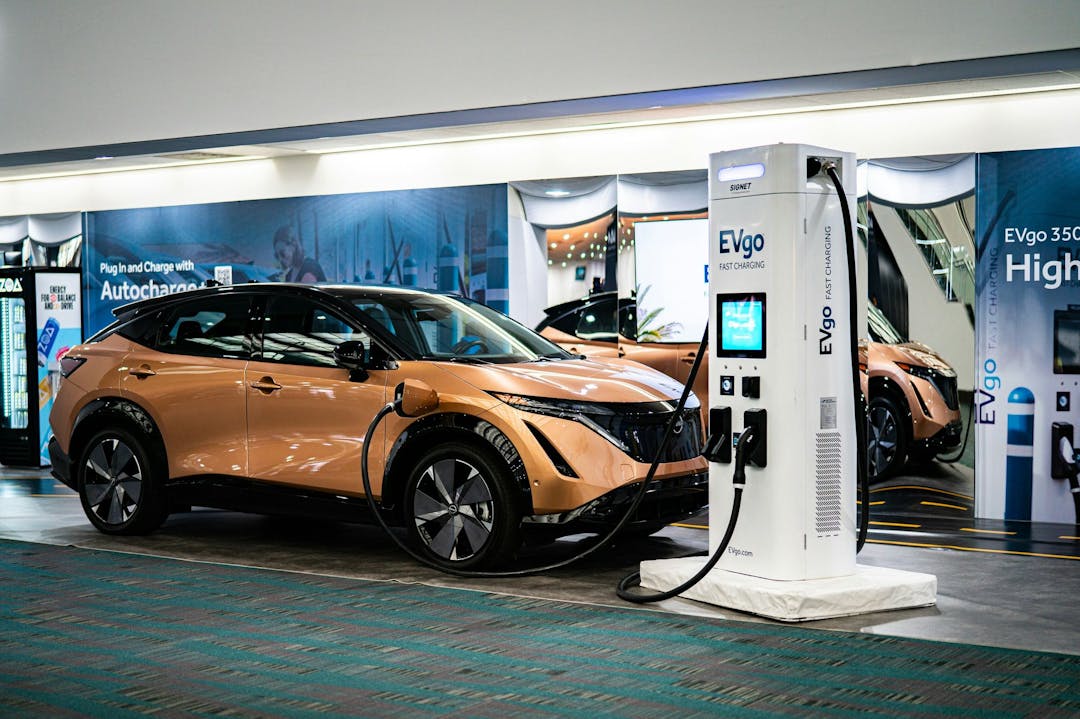 Nissan EV charging at EVgo DC fast charger